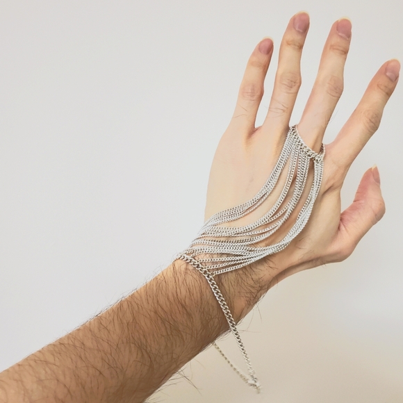 Silver Hand Chain Jewelry - Picture 3 of 5